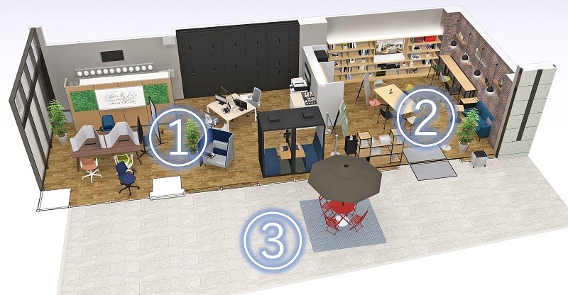 最新のオフィス家具