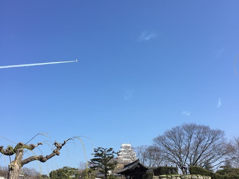 姫路城 ブルーインパルス